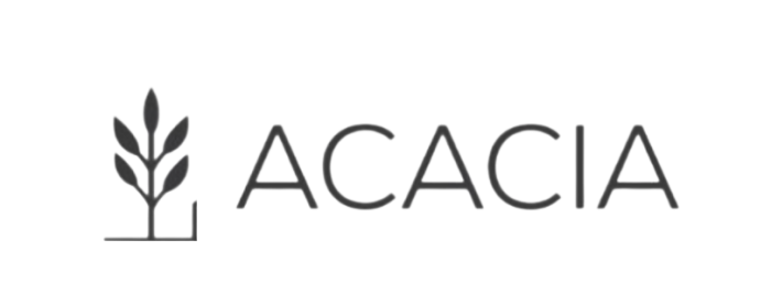 acacia logo on a black background at The Discovery Park Life Apartments